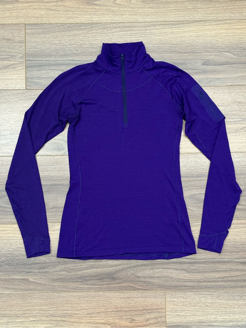 Arc’teryx Satoro AR Zip Neck Quarter Zip Long Sleeve in Purple Size Small